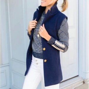 Dudley Stephens Pacific Fleece Longline Double Layer Vest Womens Size XXL Preppy